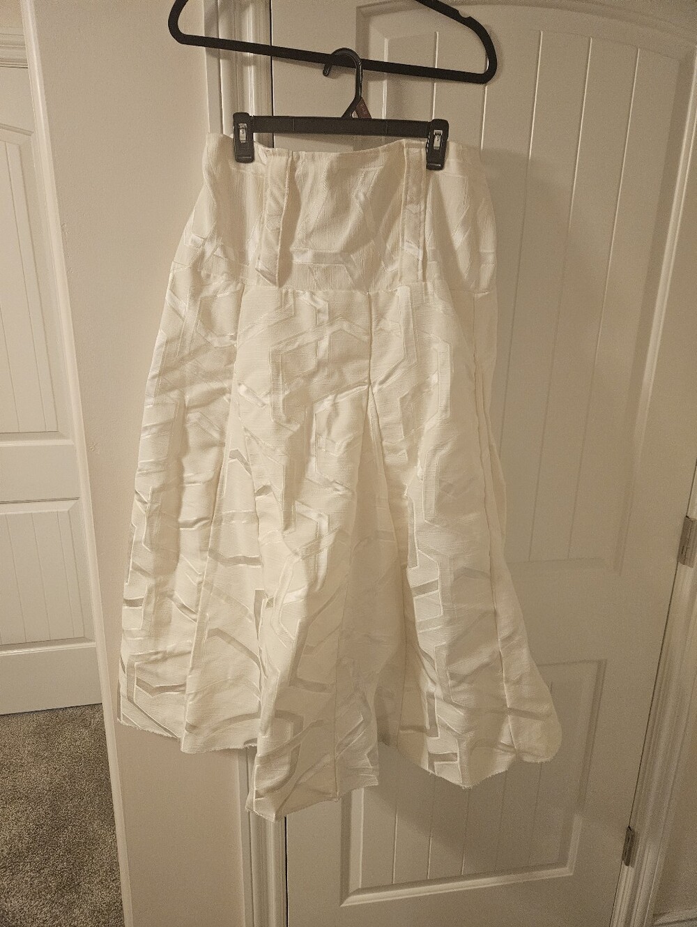 Classic Cream Colored A-Line Midi Skirt Size 16